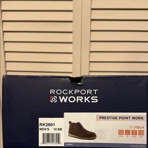 Rockport Men's Brown Prestige Point Steel Toe Work Shoes